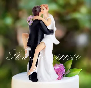 Nova Chegada Amor Verdadeiro Noivo Levantamento De Noiva Beijando Estatueta Em Resina Bolo De Casamento Topper Casamento Decoração Festa De Casamento De Suprimentos