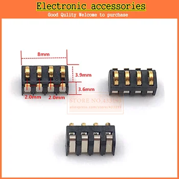 NOVO 10PCS/Lot bateria titular 4Pin ,conector de bateria, SMD da bateria do telefone móvel Connector 2.0 PH