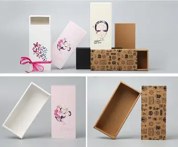 Novo design kraft gaveta, caixa de presente,cosméticos frasco de perfume caixa de embalagem lindo e Grande tamanho de Gaveta Kraft peruca Embalagem da Caixa de Papel