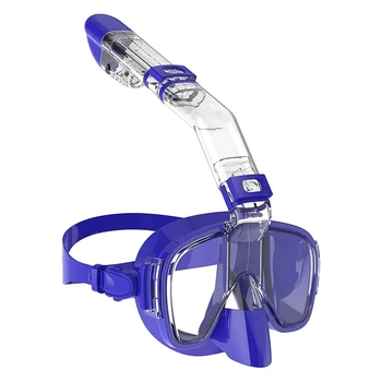 NOVO-Máscara Snorkel Dobrável Máscara de Mergulho Conjunto Com a Seca Superior E Sistema de Montagem de Câmera, Anti-Fog Profissional de equipamentos de Mergulho