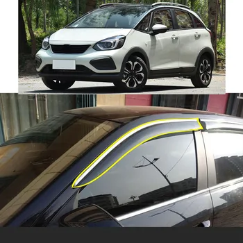 O Corpo de carro Adesivo Plástico Vidro de uma Janela de Vento Viseira Chuva/Sol Guarda de Ventilação Para Honda Fit Vida de Jazz GR9 Hatchback 2020 2021 2022