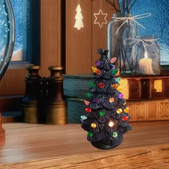 Ornamentais Luzes de Natal, Árvore de Criar A Atmosfera Reutilizáveis Resina de Árvore de Natal de LED Mini Enfeites de Árvore de Natal