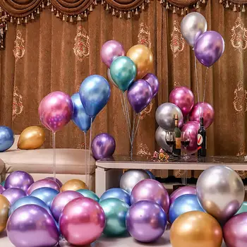 PATIMATE Metal Balão de Hélio Coração da bola de Ouro de Casamento Balões de Festa de Aniversário, Decorações de Adulto, chá de Bebê de Menina Balões de Látex