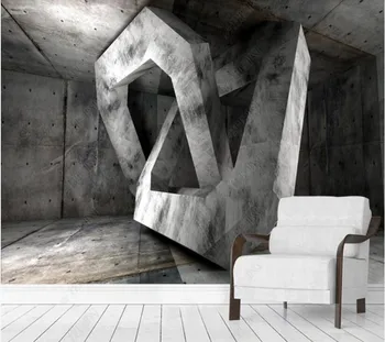 Personalizado papel de parede amplo espaço placa de cimento especial da forma para a sala de estar, quarto, sofá-fundo de parede decoração, papel de parede
