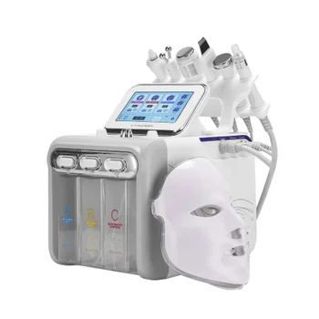 preço de fábrica geração 7, no 1 do jato do Oxigênio facial Pequena Bolha de água equipamento da beleza de dermabrasion com LED máscara