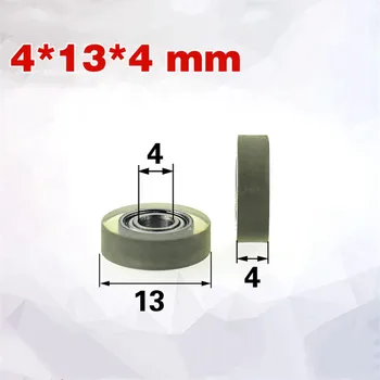 [PU0413-4]frete Grátis 10PCS de Poliuretano PU rolamento de esferas de borracha TPU macio rolamento de roda sacos de roda 4*13*4mm