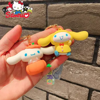 Sanrio Melodia Kuromi Hello Kitty Cinnamoroll Pingente Boneca Bonito Chaveiro Criativo Acessórios Anel Chave Do Carro Dos Desenhos Animados Presentes De Natal