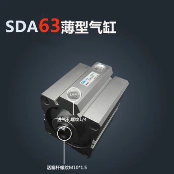 SDA63*50-S frete Grátis 63mm Furo de 50mm de Curso Compacto de Cilindros de Ar SDA63X50-S de Dupla Ação, Ar Cilindro Pneumático
