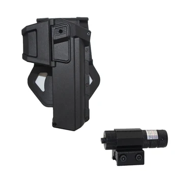 Tática Estojo de Arma para Glock 17 Com Mini Red Dot Mira a Laser Por Arma Rifle de Tiro de Pistola de Airsoft Caça-Acessórios