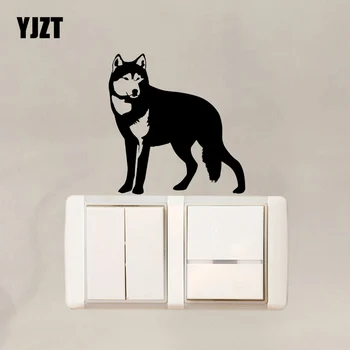 YJZT Animal Selvagem Lobo Decoração de Sala de estar desenhos animados Padrão de Interruptor de Parede Autocolante em Vinil Decalque S19-0221