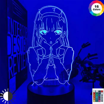 Zero Dois, a Figura do Nightlight Anime 3d Lâmpada Crianças Infantil Meninas, Decoração do Quarto de Luz Mangá Presente Lâmpada Luz da Noite Querida No Franxx